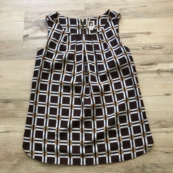 Anne Klein Black and White A-Line Tank Top - Picture 1 of 8